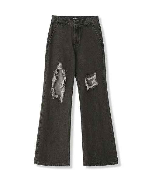 AVANDRESS(アバンドレス )の「Minimal Bootscut Destroyed Denim Pants CAMEL BLUE(デニムパンツ・レディース・キャメル・LARGE/MEDIUM/SMALL)」の4枚目の写真