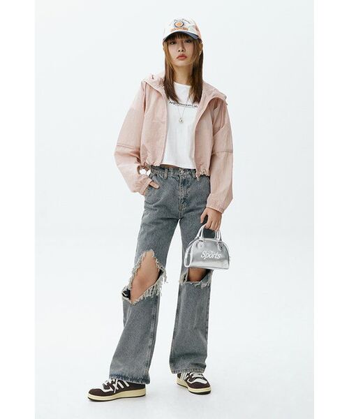 AVANDRESS(アバンドレス )の「Minimal Bootscut Destroyed Denim Pants CAMEL BLUE(デニムパンツ・レディース・キャメル・LARGE/MEDIUM/SMALL)」の9枚目の写真
