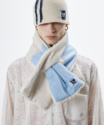 RSSC（アールエスエスシー）の「DENIM & KNIT REVERSIBLE MUFFLER - IVORY/LIGHT DENIM（マフラー）」