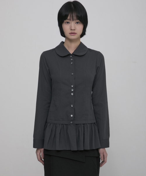 FLAREUP（フレアアップ）の「Dani Frill Shirts (FL-188_Charcoal)（シャツ/ブラウス・レディース・チャコール・1/2）」の10枚目の写真
