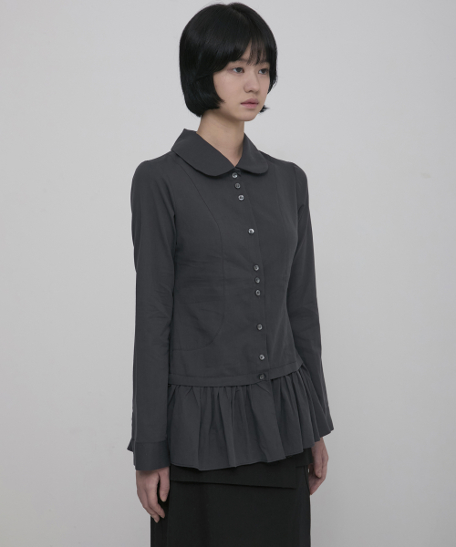 FLAREUP（フレアアップ）の「Dani Frill Shirts (FL-188_Charcoal)（シャツ/ブラウス・レディース・チャコール・1/2）」の11枚目の写真