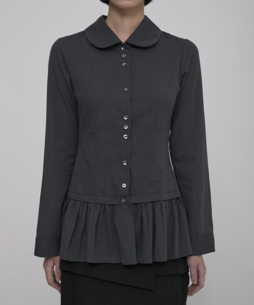 FLAREUP（フレアアップ）の「Dani Frill Shirts (FL-188_Charcoal)（シャツ/ブラウス・レディース・チャコール・1/2）」の12枚目の写真