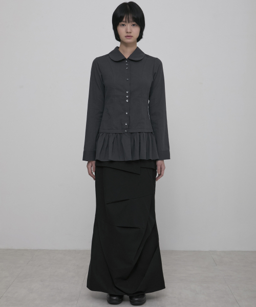 FLAREUP（フレアアップ）の「Dani Frill Shirts (FL-188_Charcoal)（シャツ/ブラウス・レディース・チャコール・1/2）」の13枚目の写真