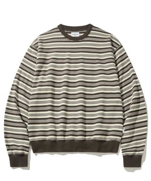 F.ILLUMINATE(フィルミネイト)の「モノストライプスウェットシャツ-ブラウン(スウェット・レディース・その他・SMALL/MEDIUM/LARGE)」の1枚目の写真