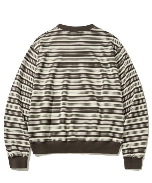 F.ILLUMINATE(フィルミネイト)の「モノストライプスウェットシャツ-ブラウン(スウェット・レディース・その他・SMALL/MEDIUM/LARGE)」の2枚目の写真