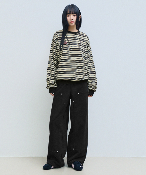 F.ILLUMINATE(フィルミネイト)の「モノストライプスウェットシャツ-ブラウン(スウェット・レディース・その他・SMALL/MEDIUM/LARGE)」の5枚目の写真