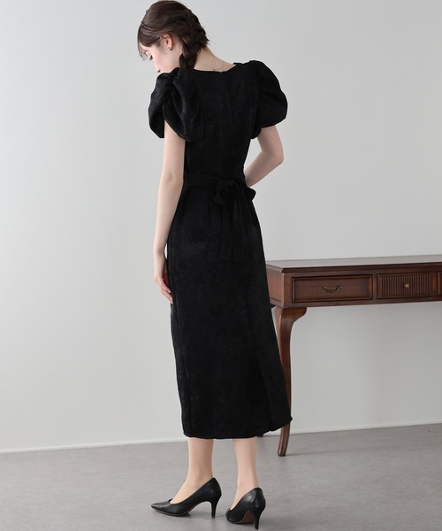 BLUEEAST（ブルーイースト）の「《新色追加/ジャガード素材》ハートネックワンピース 結婚式 成人式 二次会 同窓会 セレモニー パーティードレス オケージョンドレス お呼ばれ 20代 30代（ドレス・レディース・ブラック/グレー/ブラック系/ブルー系/ピンク系・MEDIUM/LARGE）」の13枚目の写真