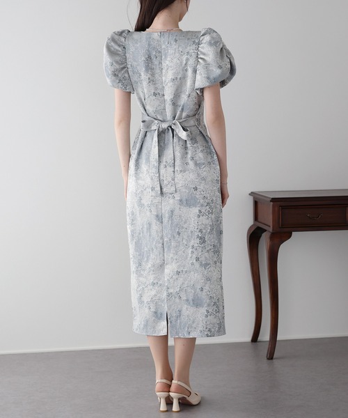 BLUEEAST（ブルーイースト）の「《新色追加/ジャガード素材》ハートネックワンピース 結婚式 成人式 二次会 同窓会 セレモニー パーティードレス オケージョンドレス お呼ばれ 20代 30代（ドレス・レディース・ブラック/グレー/ブラック系/ブルー系/ピンク系・MEDIUM/LARGE）」の20枚目の写真