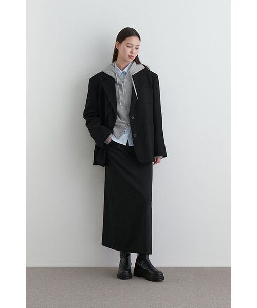 MUSINSA STANDARD WOMAN（ムシンサスタンダードウーマン）の「ウィメンズマキシスカート[ブラック]（スカート・レディース・その他・SMALL/MEDIUM/LARGE/X-SMALL）」の18枚目の写真