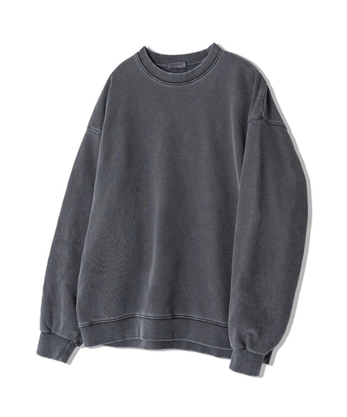 UNDEROFF(アンダーオフ)の「ピグメントオーバーサイズベーシックスウェット(スウェット・メンズ・チャコール・SMALL/MEDIUM/LARGE/X-LARGE)」の1枚目の写真