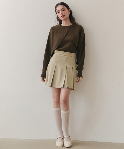 ZEROSTREET（ゼロストリート）の「カプチーノヘリンボーンスカート / ベージュ（スカート・レディース・Beige・SMALL/MEDIUM/LARGE）」の2枚目の写真