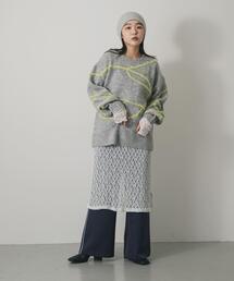 SENSE OF PLACE by URBAN RESEARCH | シャギーラインルーズニット(ニット/セーター)