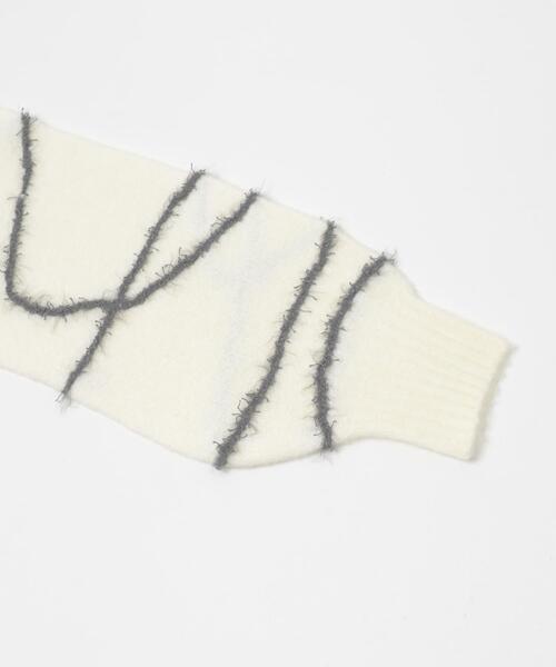 SENSE OF PLACE by URBAN RESEARCH（センスオブプレイスバイアーバンリサーチ）の「シャギーラインルーズニット（ニット/セーター・レディース・グレー/アイボリー/ブラウン・ONE）」の20枚目の写真