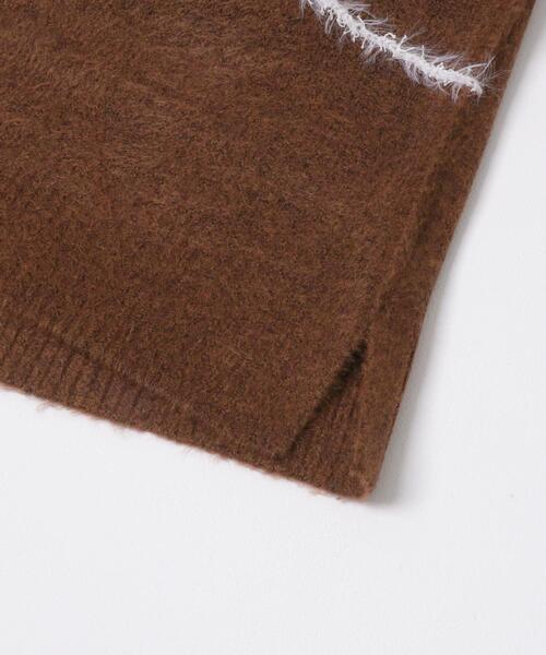 SENSE OF PLACE by URBAN RESEARCH（センスオブプレイスバイアーバンリサーチ）の「シャギーラインルーズニット（ニット/セーター・レディース・グレー/アイボリー/ブラウン・ONE）」の12枚目の写真