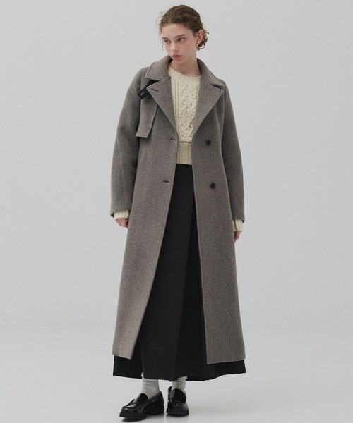 PUBLIC TOKYO(パブリックトウキョウ)の「ケーブルパッチワークニット(ニット/セーター・レディース・アイボリー/カーキ・FREE)」の14枚目の写真