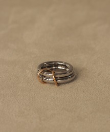 bonu.（ボヌ）の「【サージカルステンレス】コンビカラー２連リング（リング）」