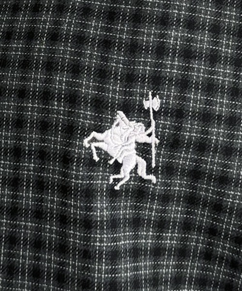 classicalelf(クラシカルエルフ)の「袖口フリルが最旬。胸刺繍入り起毛チェック柄フーディーシャツ(長袖)(シャツ/ブラウス・レディース・ピンク/ブラウン/ブルー/ブラック/レッド/チャコール/アイボリー・X-LARGE/MEDIUM/LARGE/SMALL)」の17枚目の写真