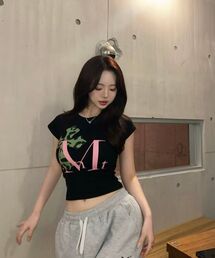 サハラカモクロスナグランスリムフィット半袖Tシャツ(2カラー)