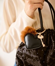 ROPE' PICNIC | フェイクファー付きバッグチャーム(キーホルダー)