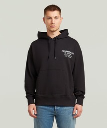 Back Graphic Hoodie Sweater/バックグラフィックオーバーサイズスウェットパーカー