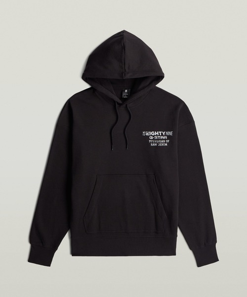 G-STAR（ジースター）の「Back Graphic Hoodie Sweater/バックグラフィックオーバーサイズスウェットパーカー（パーカー・メンズ・グレー/ダークブラック・SMALL/MEDIUM/X-LARGE/X-SMALL/LARGE）」の7枚目の写真