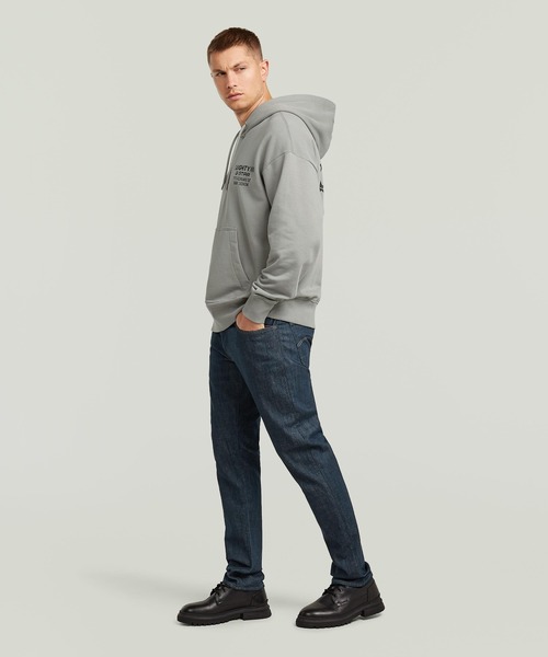 G-STAR（ジースター）の「Back Graphic Hoodie Sweater/バックグラフィックオーバーサイズスウェットパーカー（パーカー・メンズ・グレー/ダークブラック・SMALL/MEDIUM/X-LARGE/X-SMALL/LARGE）」の11枚目の写真