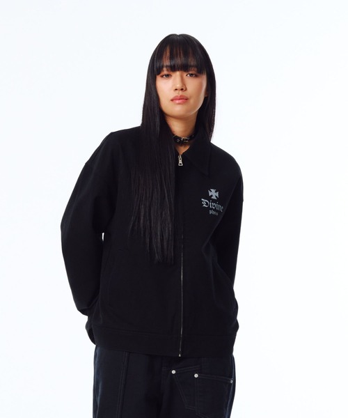 PHOS333(フォースサンサンサン)の「【UNISEX】PHOS333/Trucker ジャケット(ナイロンジャケット・レディース・ブラック・LARGE/MEDIUM)」の5枚目の写真