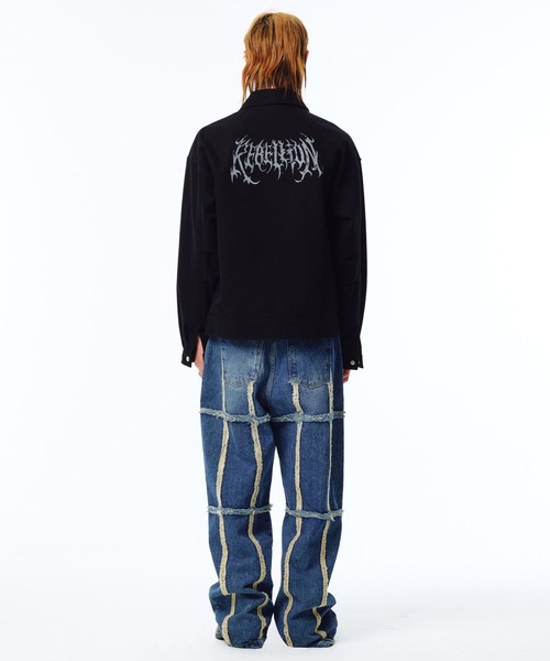 PHOS333(フォースサンサンサン)の「【UNISEX】PHOS333/Trucker ジャケット(ナイロンジャケット・レディース・ブラック・LARGE/MEDIUM)」の10枚目の写真