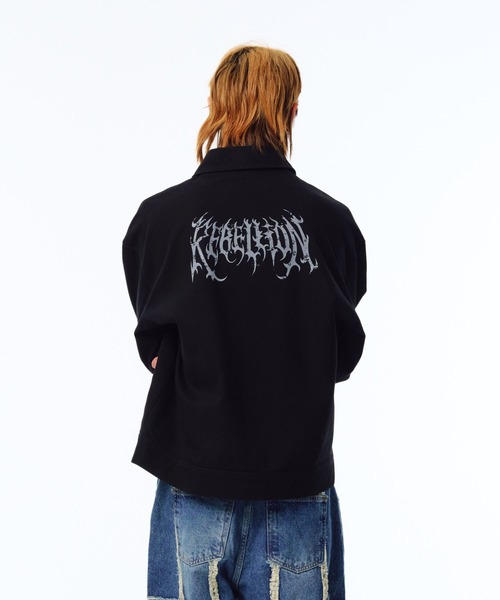 PHOS333(フォースサンサンサン)の「【UNISEX】PHOS333/Trucker ジャケット(ナイロンジャケット・レディース・ブラック・LARGE/MEDIUM)」の12枚目の写真