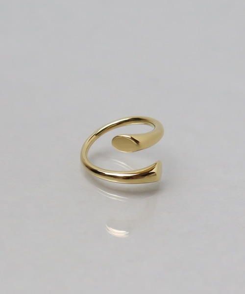 ieLS(イエルズ)の「金属アレルギー対応「ieLS」ステンレス カール フリーリング(リング・メンズ・ゴールド/シルバー×ゴールド/シルバー・FREE)」の3枚目の写真