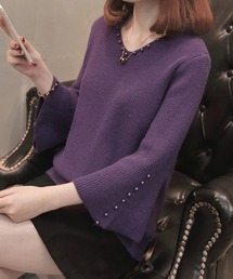 フレアスリーブニット Vネック」に該当するファッション通販 - ZOZOTOWN