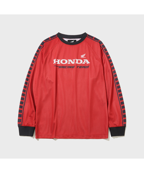 PHYPS MOTORCYCLE(フィップスモーターサイクル)の「Vingtage Racing Mesh Long sleeve Red(Tシャツ/カットソー・レディース・その他・MEDIUM/LARGE/X-LARGE/SMALL)」の1枚目の写真