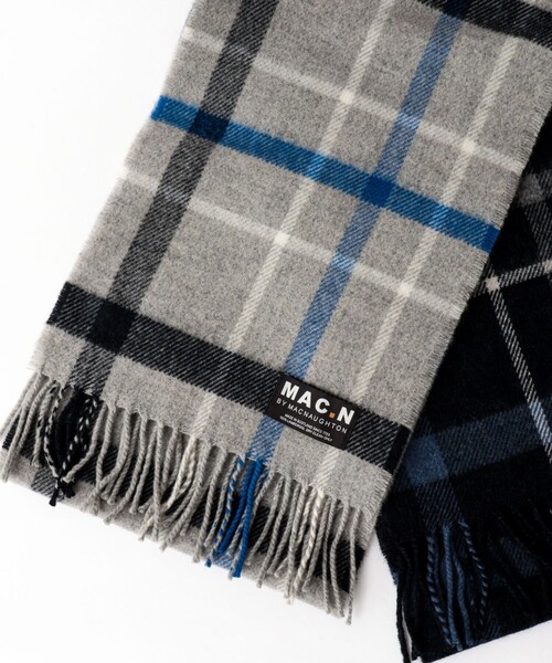 NOLLEY’S（ノーリーズ）の「【MAC.N/マックエヌ】Lambswool Inchfad Scarf 25（ストール/ショール・メンズ・ブルー系その他6/グレー系その他・FREE）」の2枚目の写真
