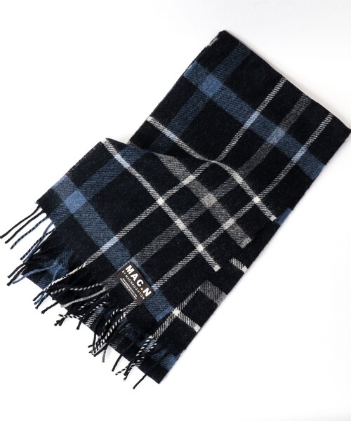NOLLEY’S（ノーリーズ）の「【MAC.N/マックエヌ】Lambswool Inchfad Scarf 25（ストール/ショール・メンズ・ブルー系その他6/グレー系その他・FREE）」の3枚目の写真