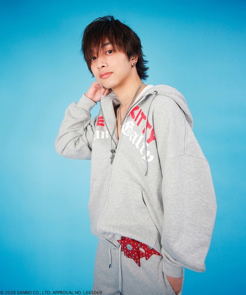 GALFY(ガルフィー)の「【GALFY/ガルフィー】コラボ 仲子パーカー(パーカー・レディース・ブラック/ホワイト/杢グレー・L/XL)」の2枚目の写真