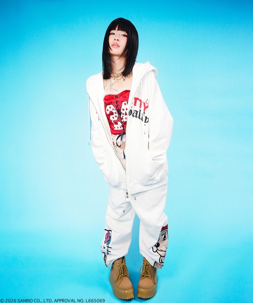 GALFY(ガルフィー)の「【GALFY/ガルフィー】コラボ 仲子パーカー(パーカー・レディース・ブラック/ホワイト/杢グレー・L/XL)」の14枚目の写真