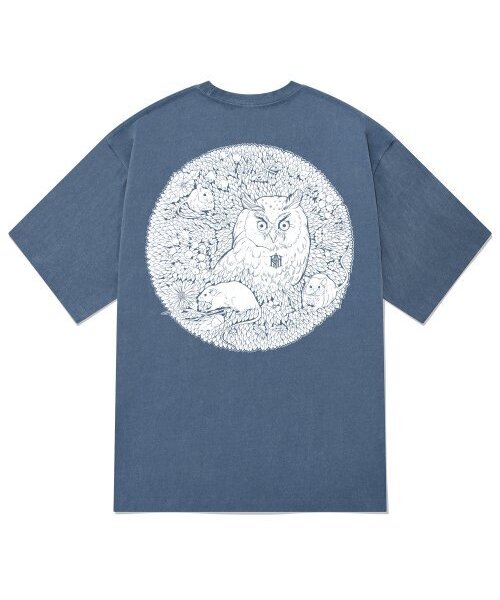 KAN6312(カン6312)の「KTPN0141 オウルピグメント半袖Tシャツ - ブルー(Tシャツ/カットソー・メンズ・その他・MEDIUM/LARGE/X-LARGE)」の1枚目の写真