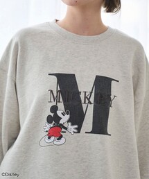 coen | 【MICKEY（ミッキー）/別注】アソートロゴ裏毛スウェット（WEB限定サイズあり）(スウェット)