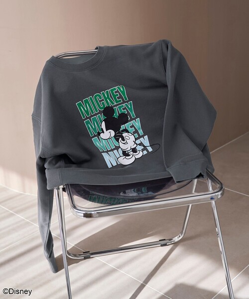 coen（コーエン）の「【MICKEY（ミッキー）/別注】アソートロゴ裏毛スウェット（WEB限定サイズあり）（スウェット・レディース・オフホワイト/その他6/ロイヤルブルー/ダークグレー/その他3/その他2/その他1/その他8/ピンク/その他5/その他7/その他4/ナチュラル・M/XL/L）」の11枚目の写真