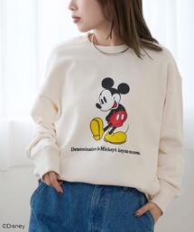 coen | 【MICKEY（ミッキー）/別注】アソートロゴ裏毛スウェット（WEB限定サイズあり）(スウェット)