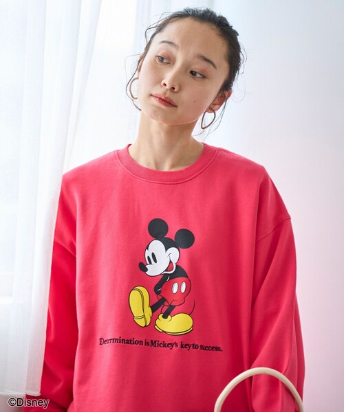 coen（コーエン）の「【MICKEY（ミッキー）/別注】アソートロゴ裏毛スウェット（WEB限定サイズあり）（スウェット・レディース・オフホワイト/その他6/ロイヤルブルー/ダークグレー/その他3/その他2/その他1/その他8/ピンク/その他5/その他7/その他4/ナチュラル・M/XL/L）」の5枚目の写真