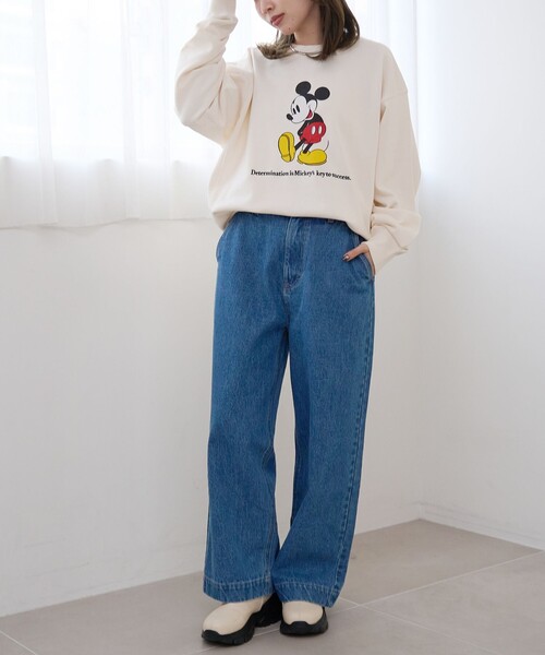 coen（コーエン）の「【MICKEY（ミッキー）/別注】アソートロゴ裏毛スウェット（WEB限定サイズあり）（スウェット・レディース・オフホワイト/その他6/ロイヤルブルー/ダークグレー/その他3/その他2/その他1/その他8/ピンク/その他5/その他7/その他4/ナチュラル・M/XL/L）」の16枚目の写真