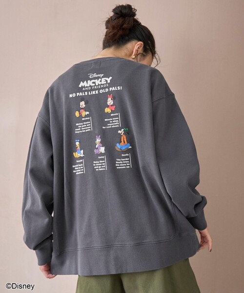 coen（コーエン）の「【MICKEY（ミッキー）/別注】アソートロゴ裏毛スウェット（WEB限定サイズあり）（スウェット・レディース・オフホワイト/その他6/ロイヤルブルー/ダークグレー/その他3/その他2/その他1/その他8/ピンク/その他5/その他7/その他4/ナチュラル・M/XL/L）」の20枚目の写真