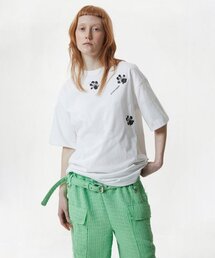 ドッグパウプリントグラフィックボックスTシャツ