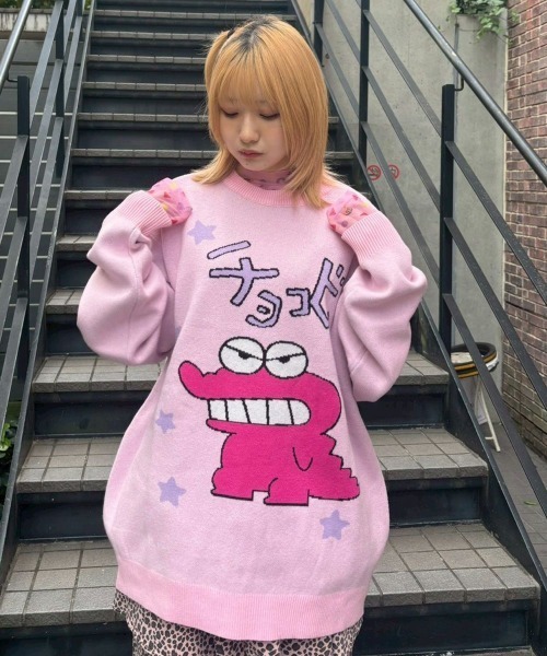 Candy Stripper（キャンディストリッパー）の「【クレヨンしんちゃん】シアータートル トップス（その他トップス・レディース・ブラック/ミント/ピンク・FREE）」の12枚目の写真