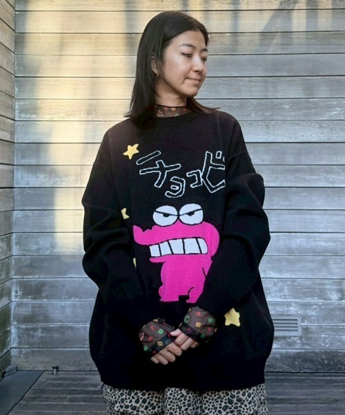 Candy Stripper（キャンディストリッパー）の「【クレヨンしんちゃん】シアータートル トップス（その他トップス・レディース・ブラック/ミント/ピンク・FREE）」の4枚目の写真
