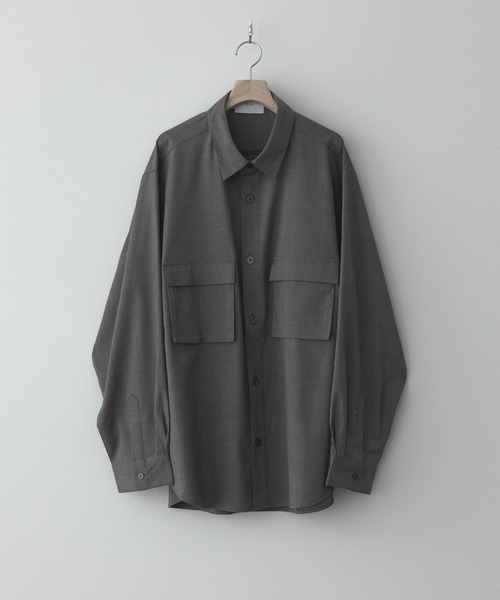 remer(リメール)の「ルーズオーバーサイズポケットシャツ / Loose Oversized Pocket Shirt(シャツ/ブラウス・メンズ・チャコールグレー/ブラウン/ブラック・SMALL/X-SMALL/LARGE/MEDIUM)」の20枚目の写真