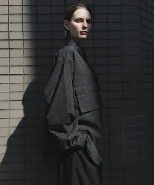 remer(リメール)の「ルーズオーバーサイズポケットシャツ / Loose Oversized Pocket Shirt(シャツ/ブラウス・メンズ・チャコールグレー/ブラウン/ブラック・SMALL/X-SMALL/LARGE/MEDIUM)」の5枚目の写真