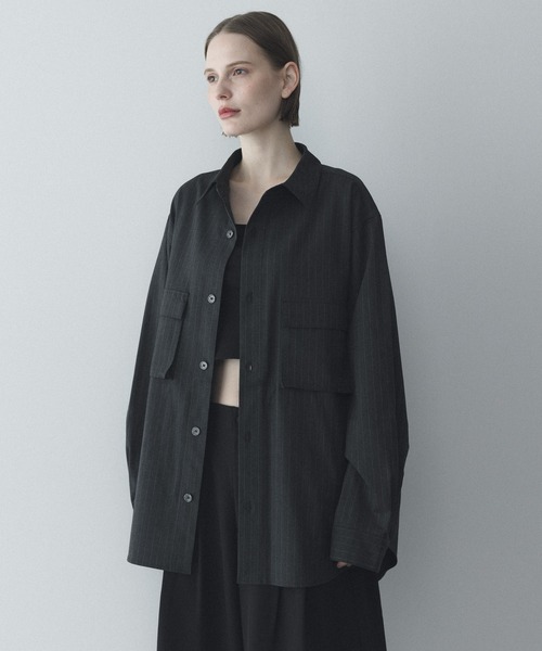 remer(リメール)の「ルーズオーバーサイズポケットシャツ / Loose Oversized Pocket Shirt(シャツ/ブラウス・メンズ・チャコールグレー/ブラウン/ブラック・SMALL/X-SMALL/LARGE/MEDIUM)」の15枚目の写真