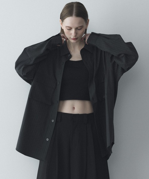 remer(リメール)の「ルーズオーバーサイズポケットシャツ / Loose Oversized Pocket Shirt(シャツ/ブラウス・メンズ・チャコールグレー/ブラウン/ブラック・SMALL/X-SMALL/LARGE/MEDIUM)」の17枚目の写真